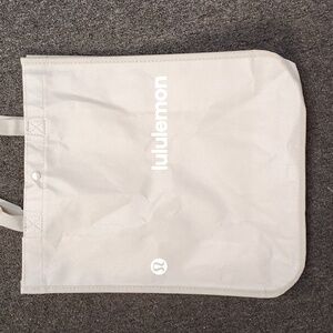 Grey Lululemon Reusable Bag Snap Closure Flat Bottom